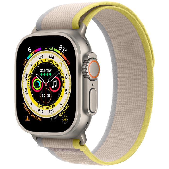 Apple Watch Ultra 49mm l Khung titan, dây vải 2 màu - Chính Hãng