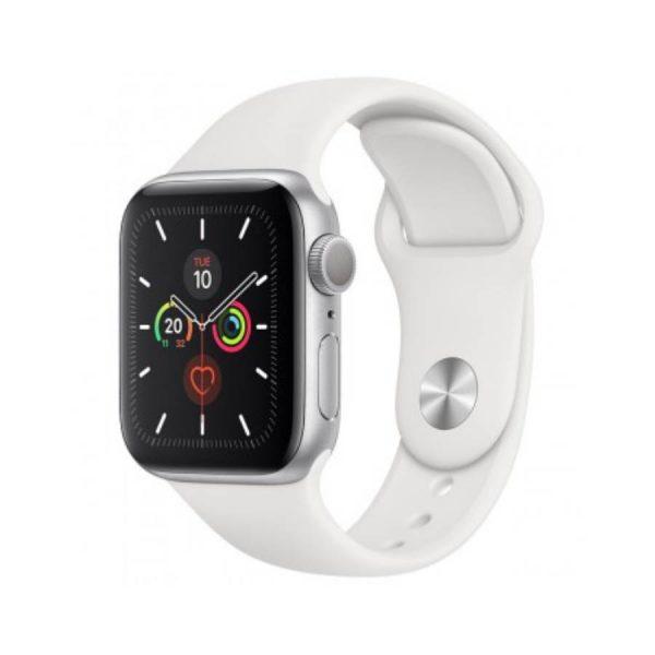 Apple Watch Series 5 Silver Aluminum Case with Sport Band 