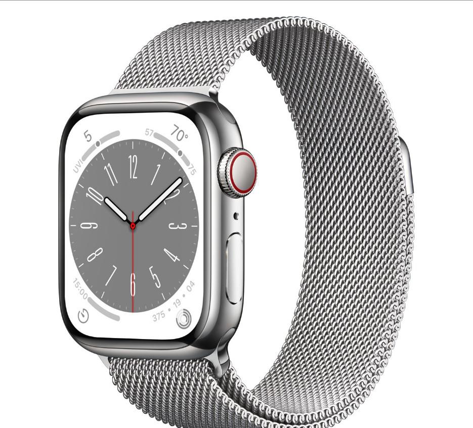 Apple Watch Series 8 LTE | Khung thép | Dây thép | 41mm - NHẬP KHẨU